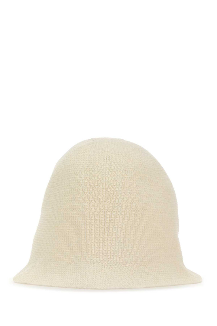 THE ROW WHITE LINEN BLEND JASHI BUCKET HAT
