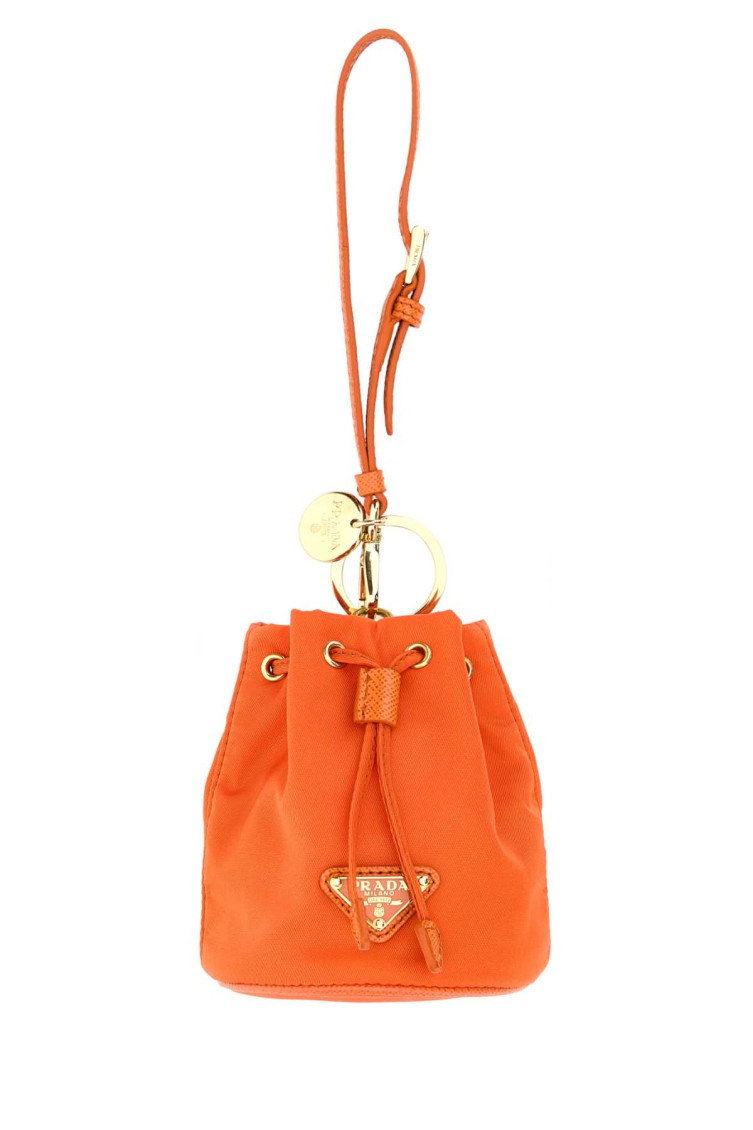 Prada Women Orange Re-nylon Re-edition 1978 Key Ring