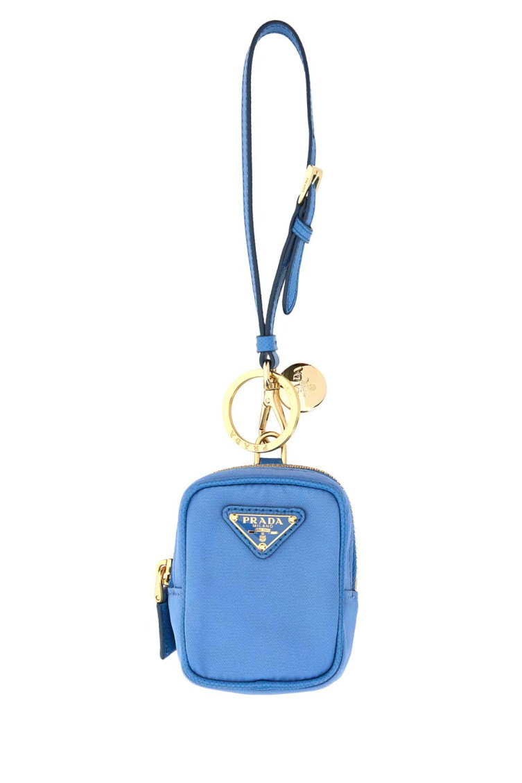 Prada Women Cerulean Blue Re-nylon Re-edition 1978 Key Ring