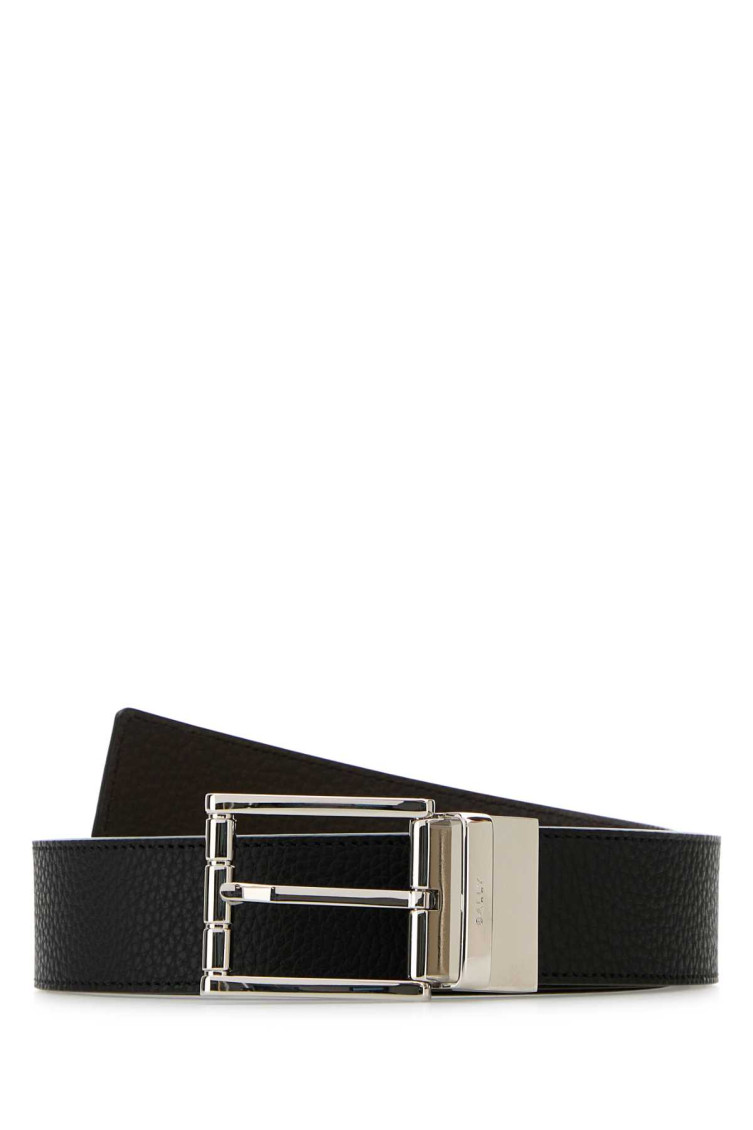 Bally Reversible Leather Belt Adjustable Length Metal Buckle