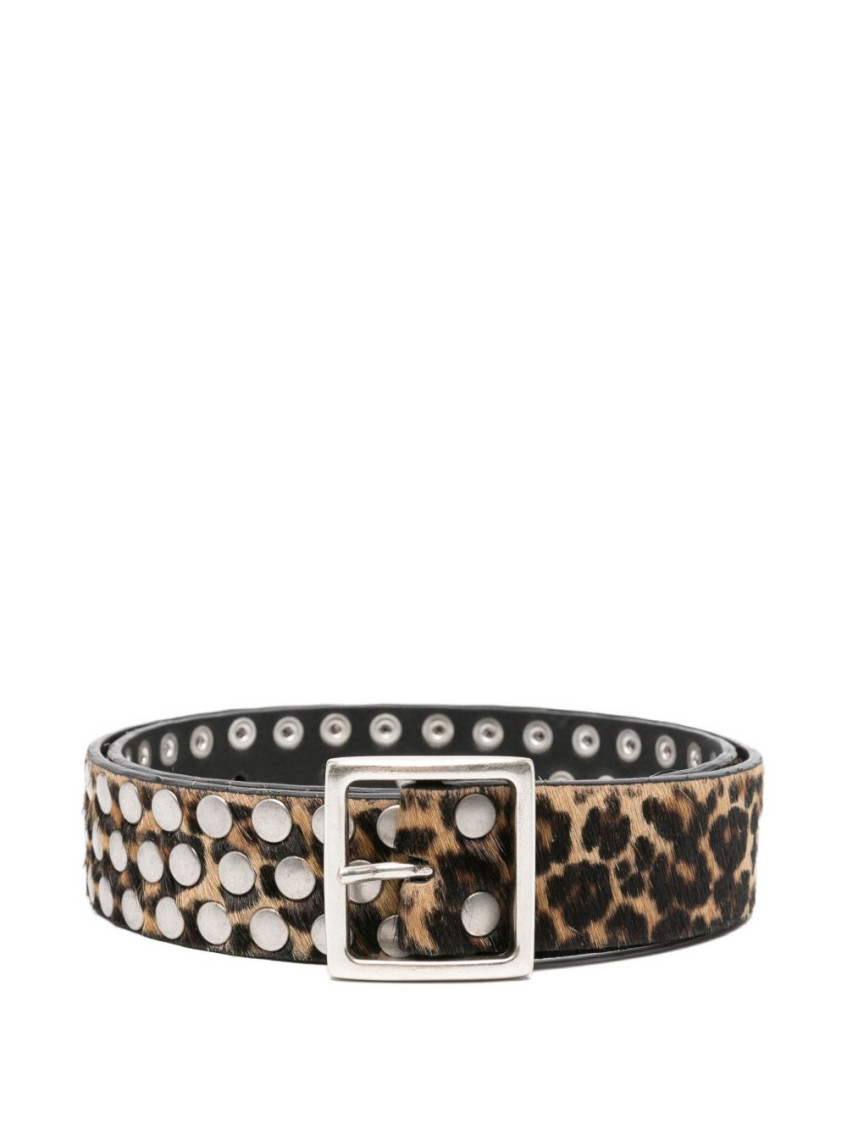 Golden Goose Brown Studded Buckle Belt for Women Online USA 