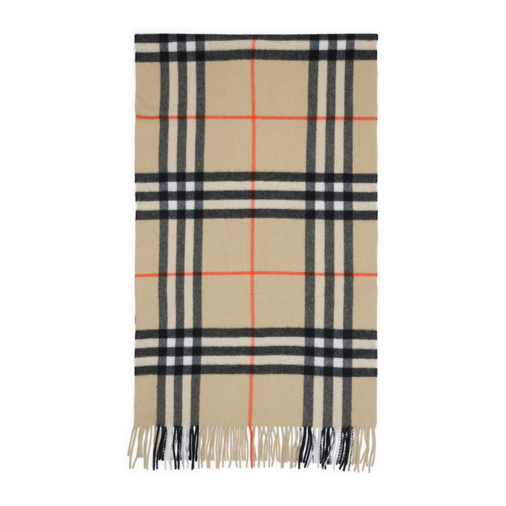 Burberry Beige Signature Scarf In Brown