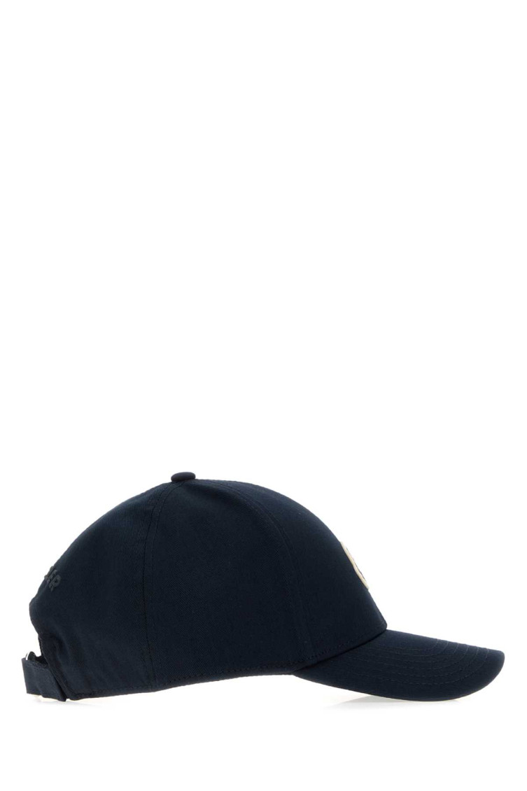 美品MONCLER CAP/NAVY Moncler Navy Blue Logo Solid Baseball Hat for Men Online India at