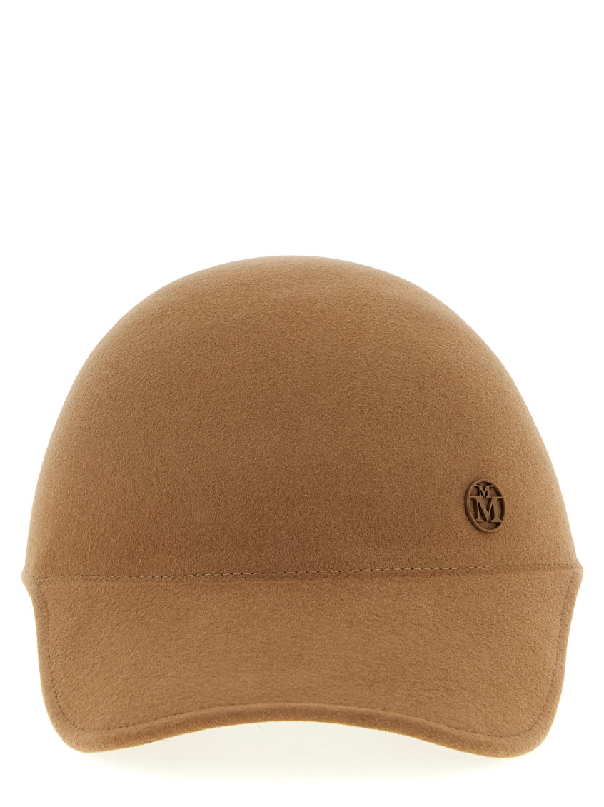 Maison Michel Cap Featuring A Curved Brim Design In Brown
