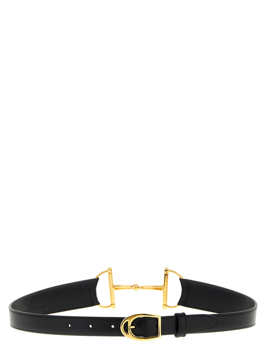 Gucci Black Horsebit Belt for Women Online USA at Darveys.com display picture 1