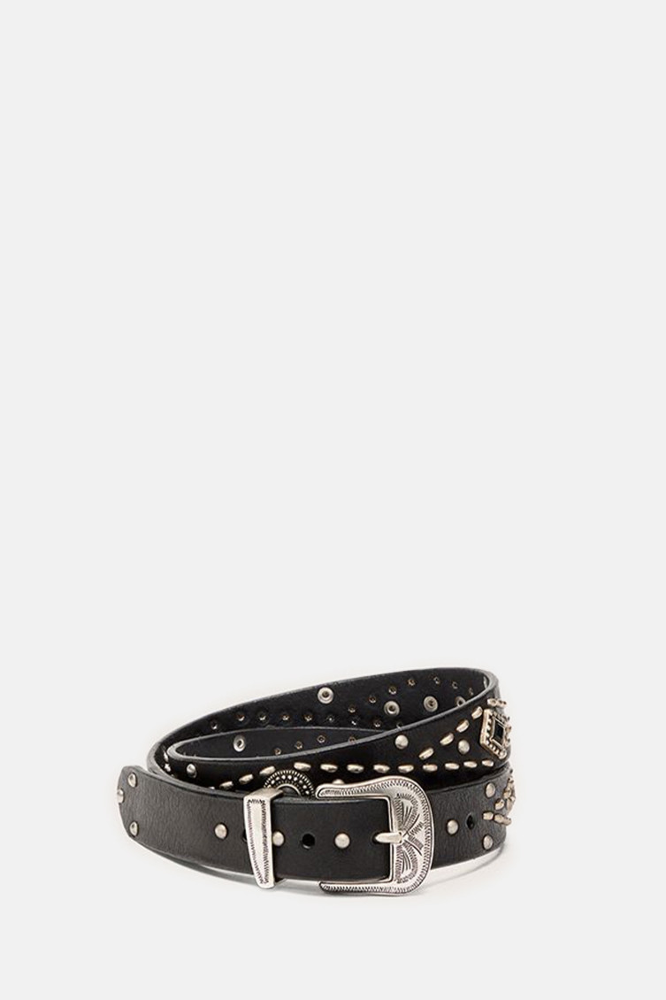 Golden Goose Black Studded Belt for Women Online USA at  display picture 2