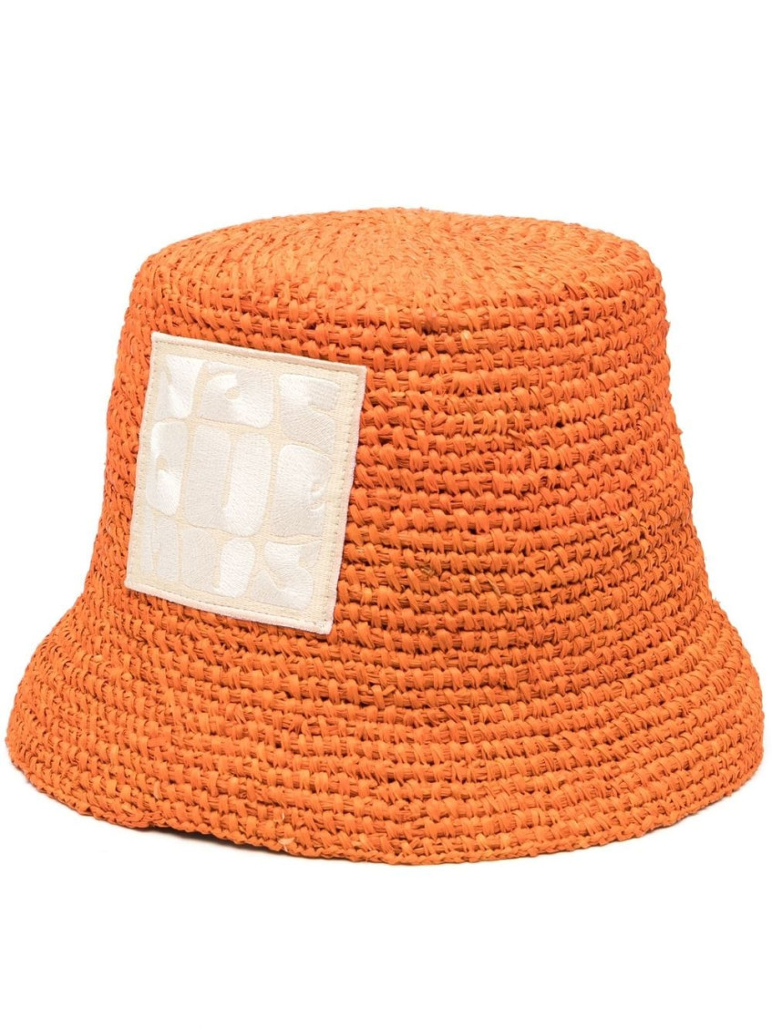 Jacquemus Le Bob Ficiu Bucket Hat In Orange