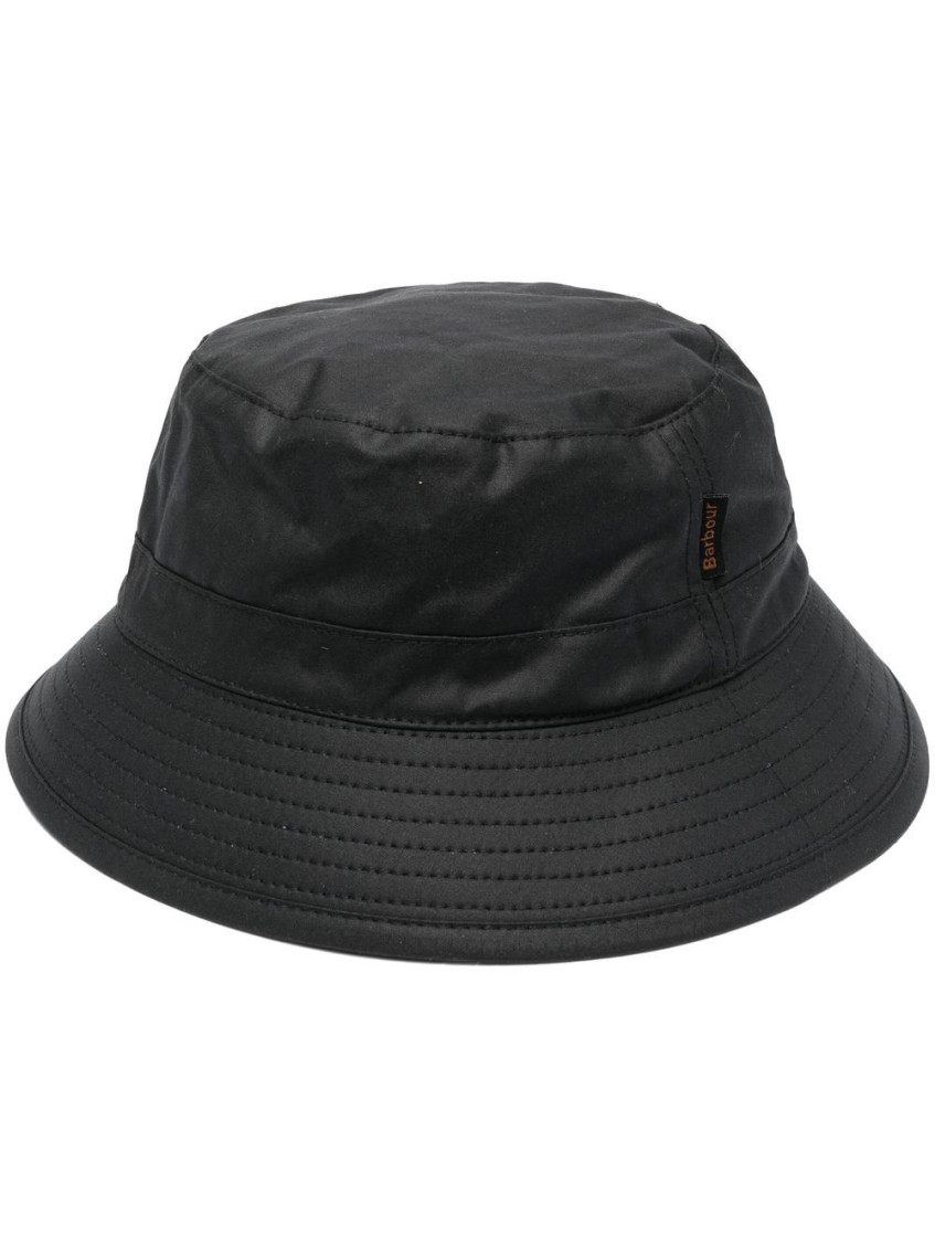Barbour Embroidered Logo Bucket Hat In Black