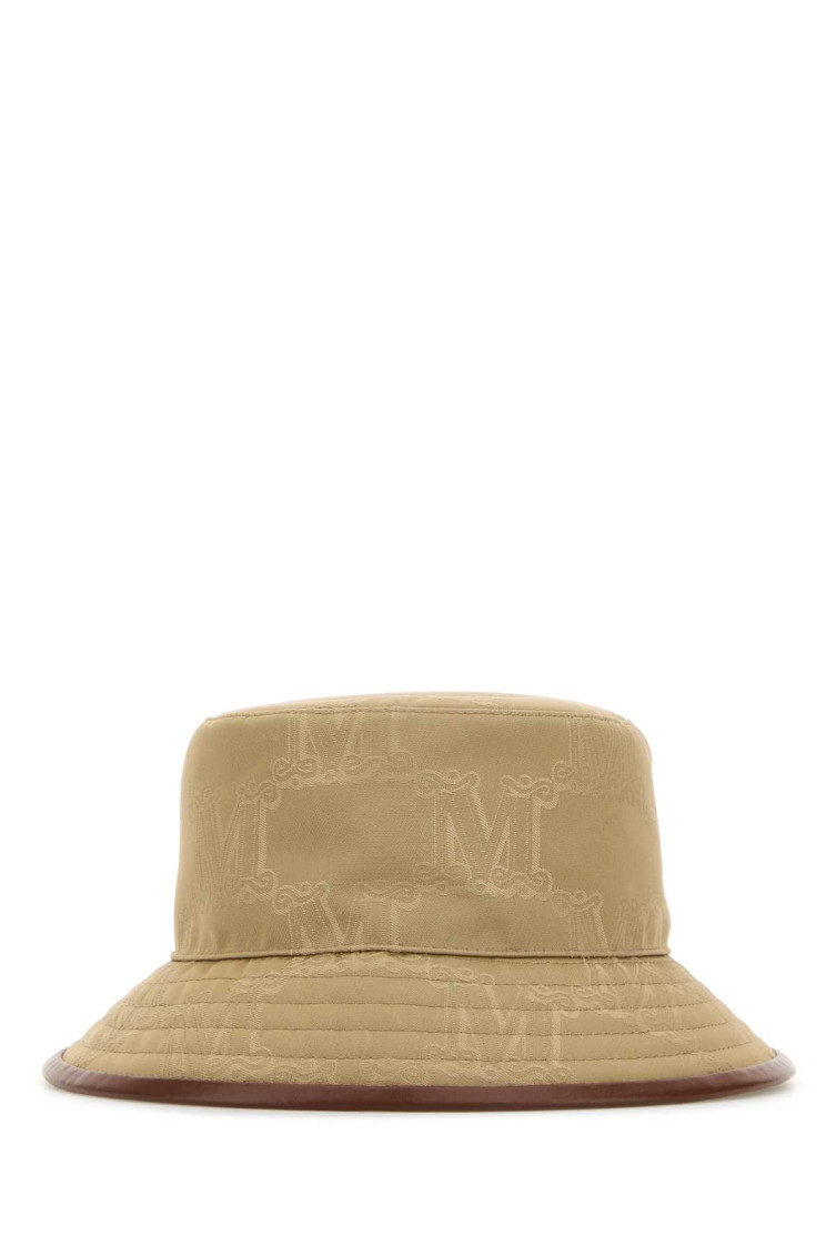 Max Mara Women Embroidered Polyester Tessa Bucket Hat In Brown