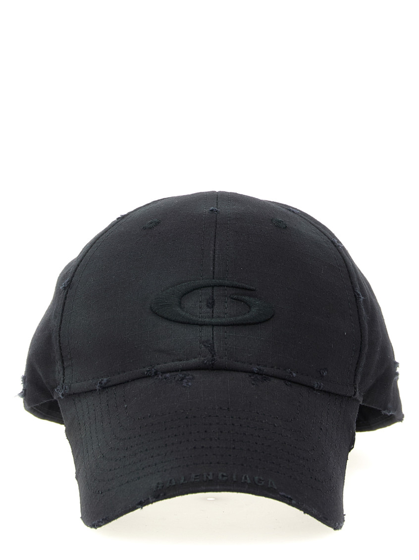 Balenciaga Cargo Sports Loop Icon Hats Black In Black