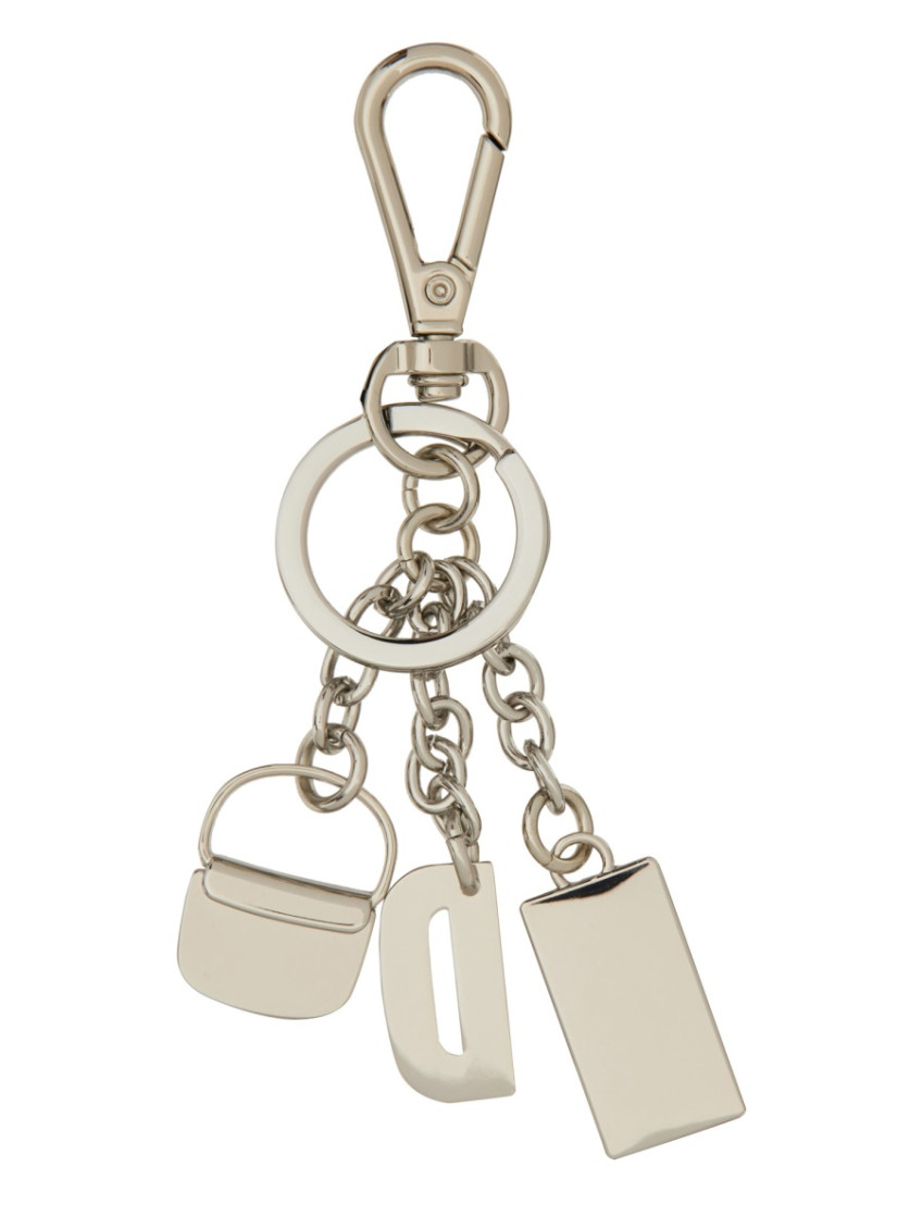 Diesel Silver Multicharm Logo Key Holder for Women Online India at