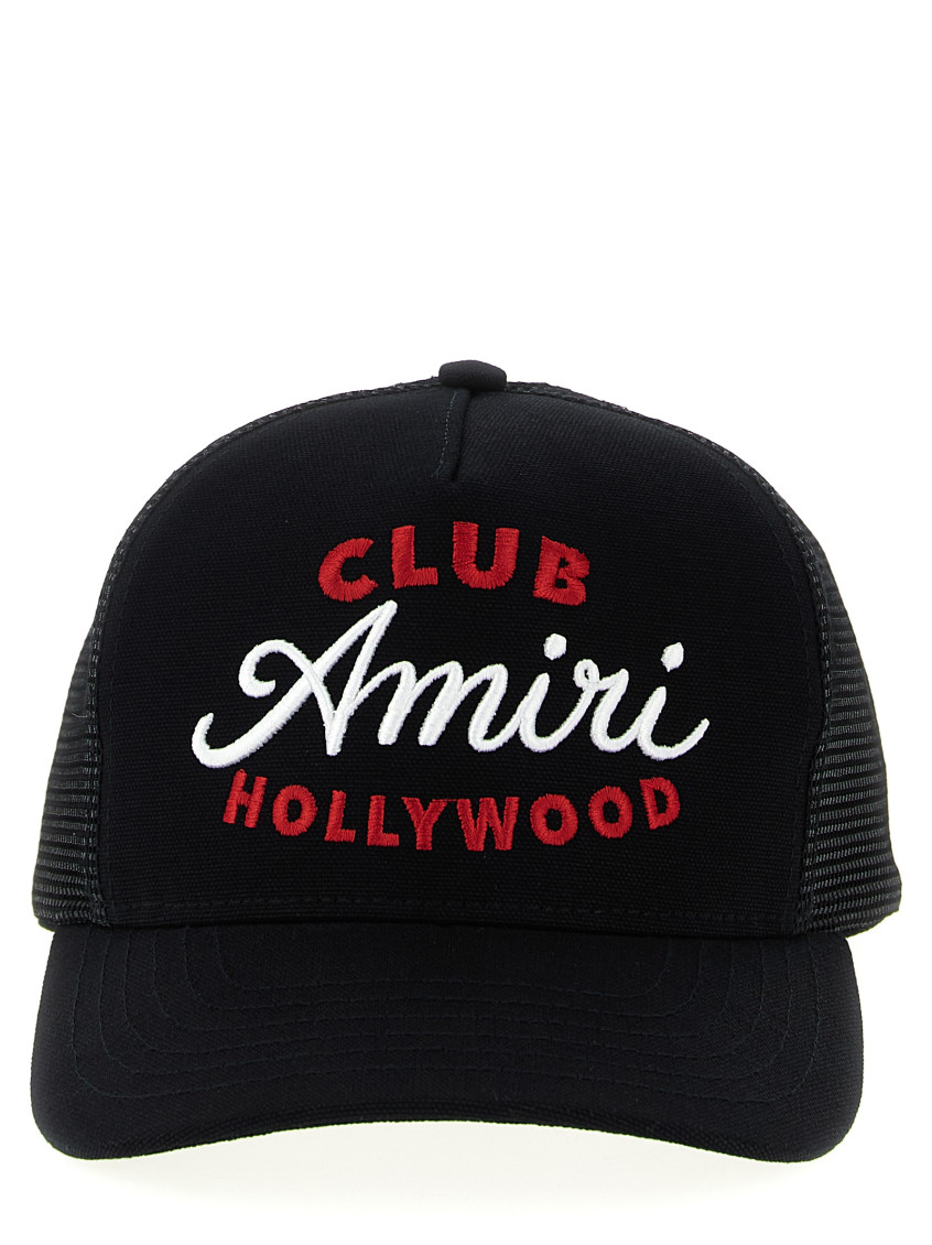 Amiri Black Club  Trucker Baseball Cap
