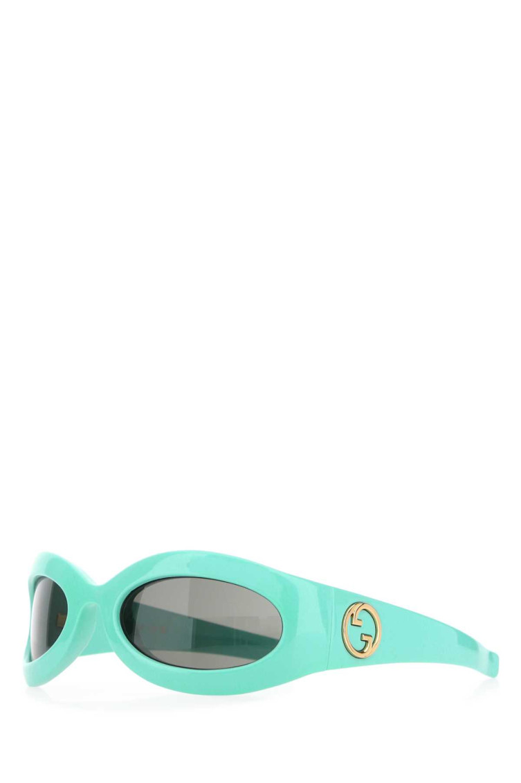 Gucci Women Turquoise Acetate Sunglasses In Green