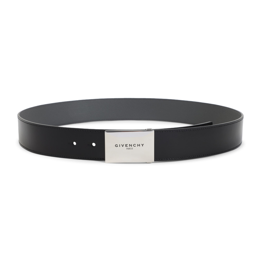 Givenchy Adjustable Reversible Metal Shape Belt In Black
