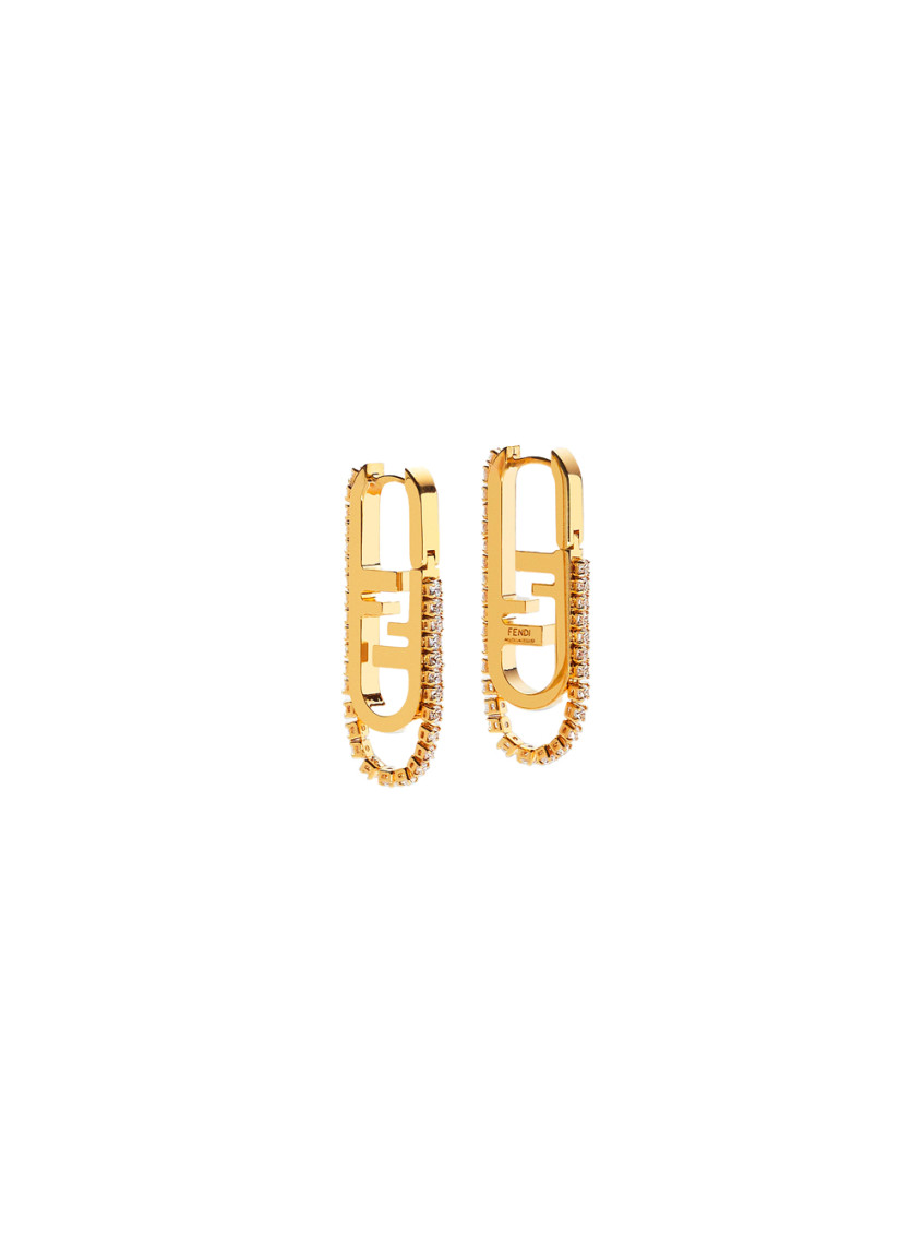 Fendi Golden Signature Earrings