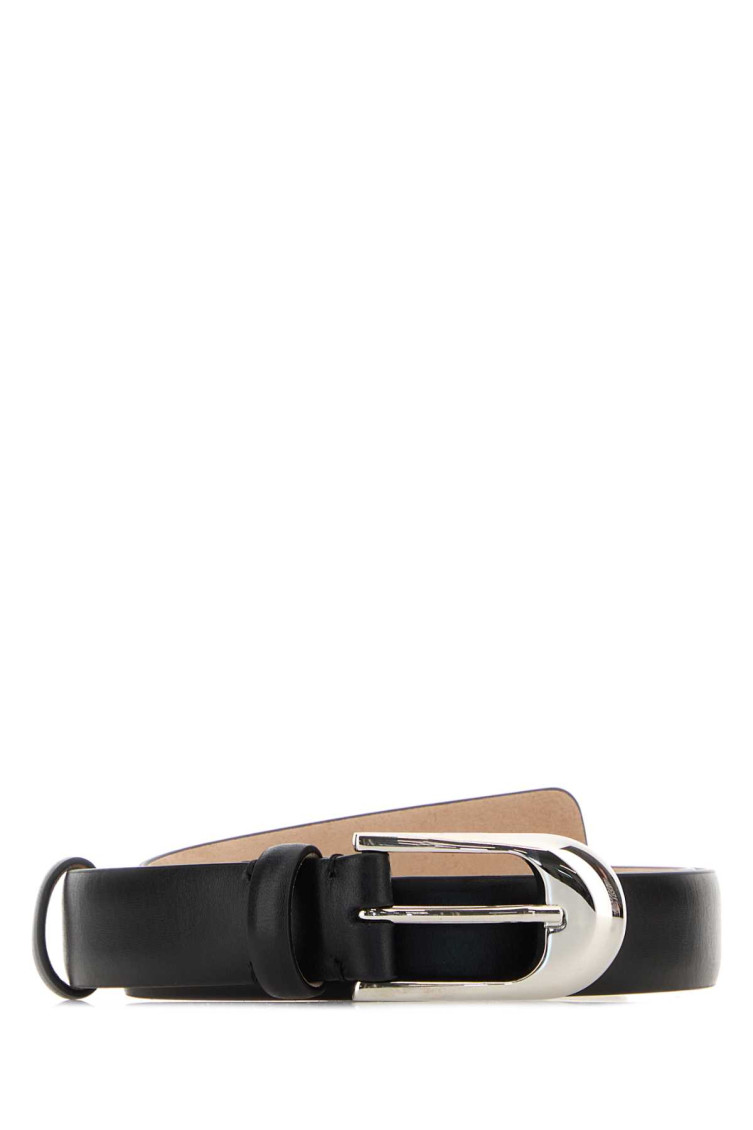 Khaite Black Leather Belt