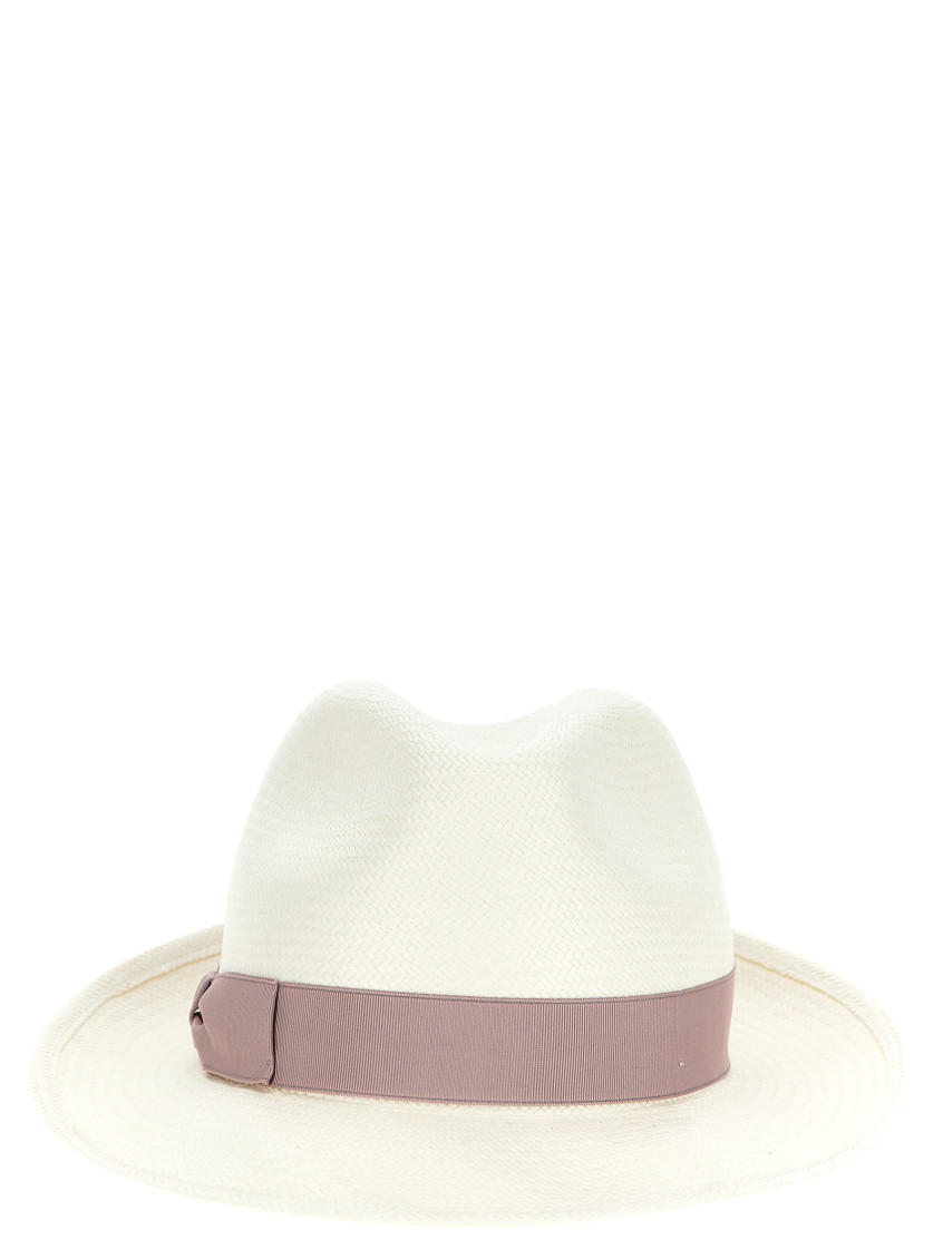 Borsalino Panamanian Soft-rimmed Hat In White