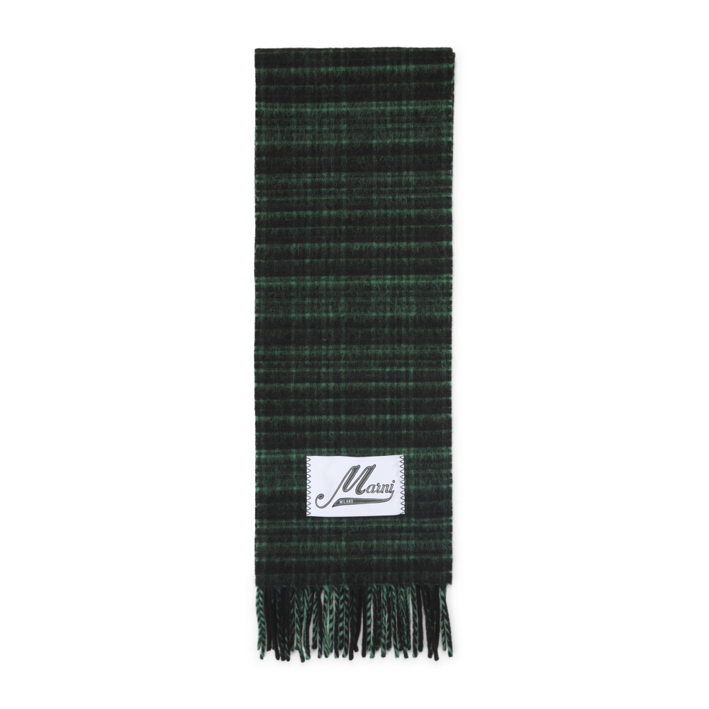 Marni Black Checked Scarves for Men Online India at Darveys.com