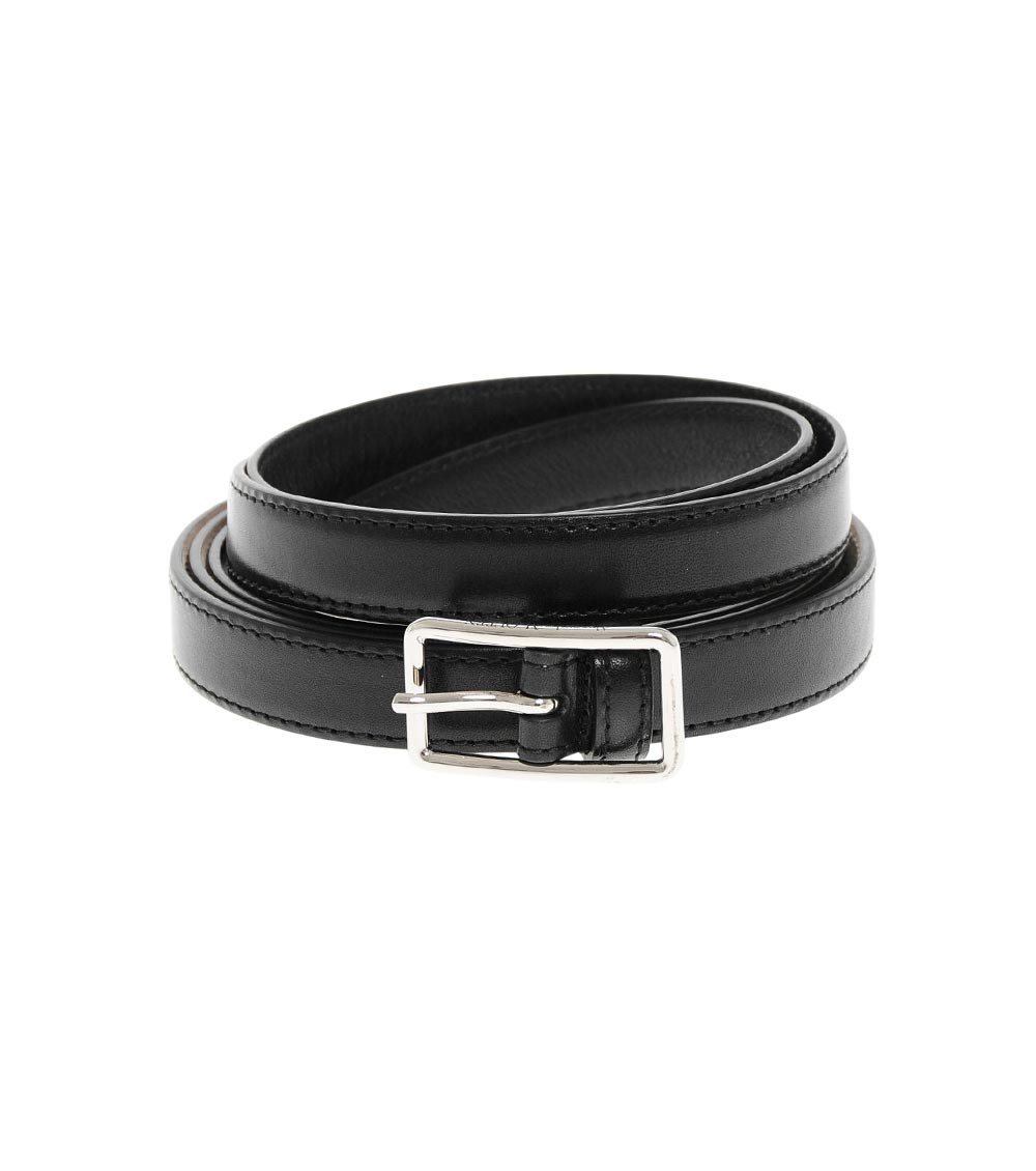 Alexander Mcqueen Black Solid Buckle Belt for Women Online  display picture 2