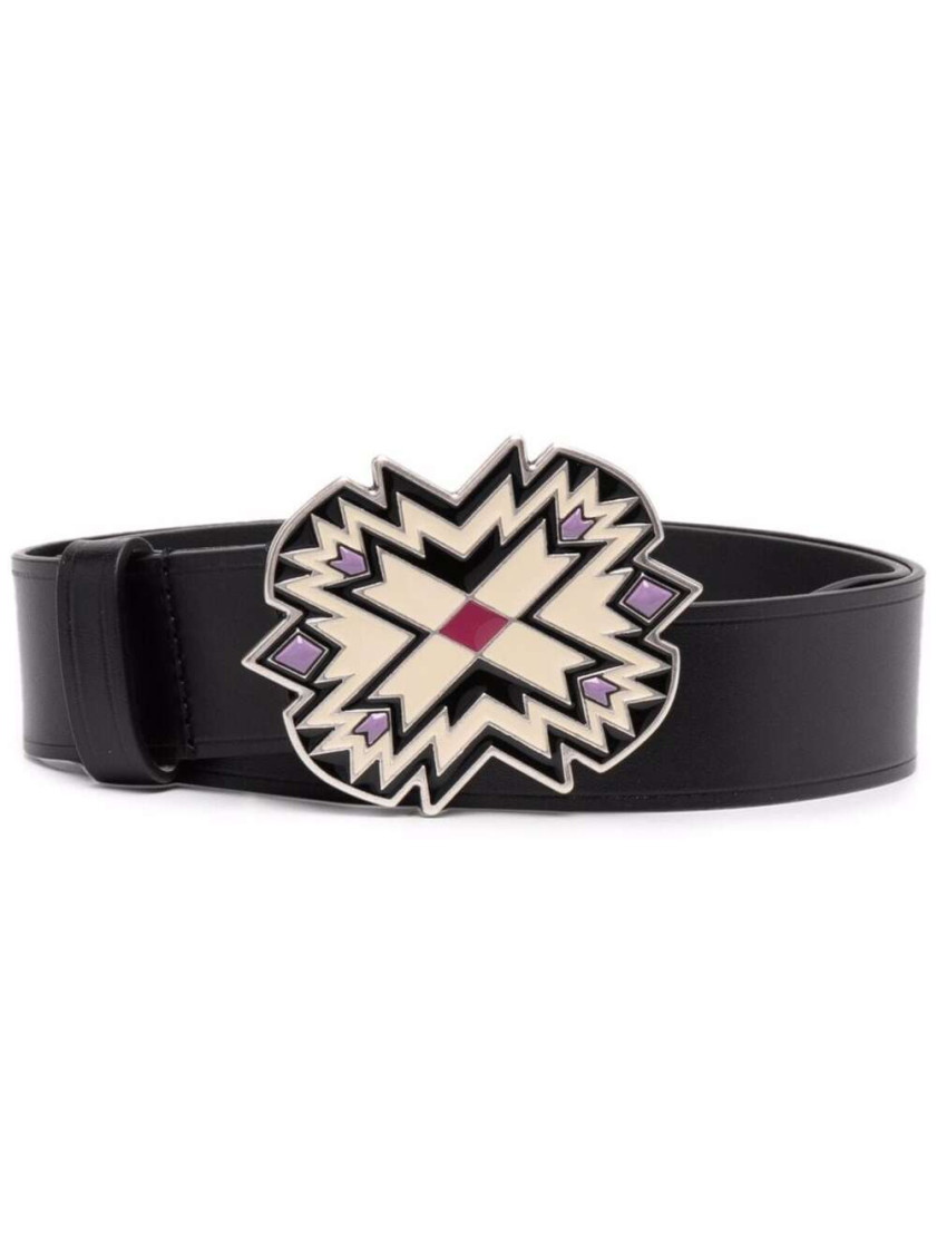 Shop Isabel Marant Black Decorated Buckle Belt