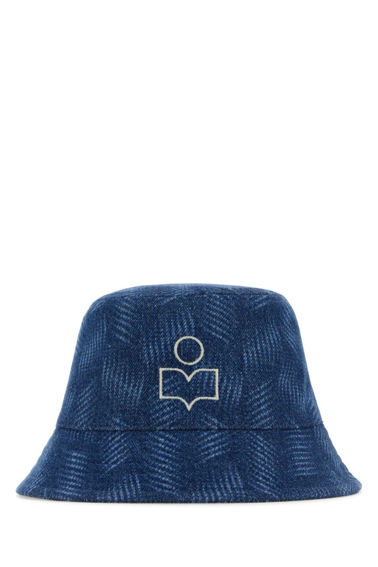 Isabel Marant Logo Embroidered Bucket Hat In Blue