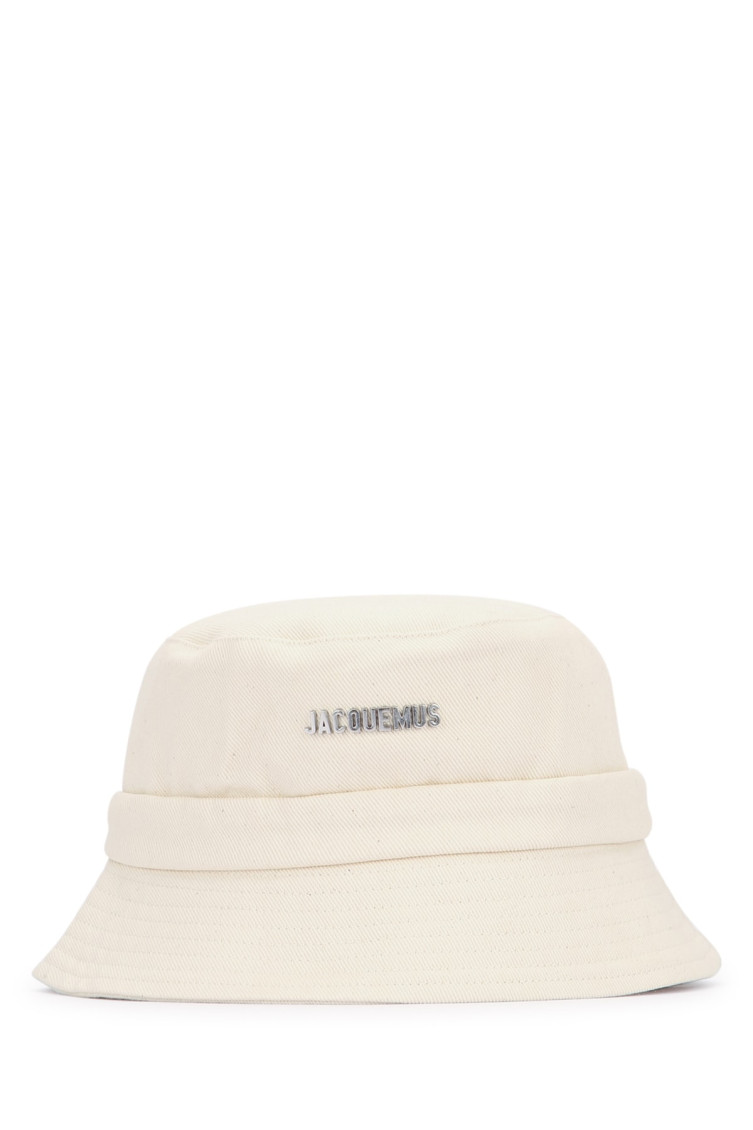 Jacquemus Off White Logo Bucket Hat In Neutral