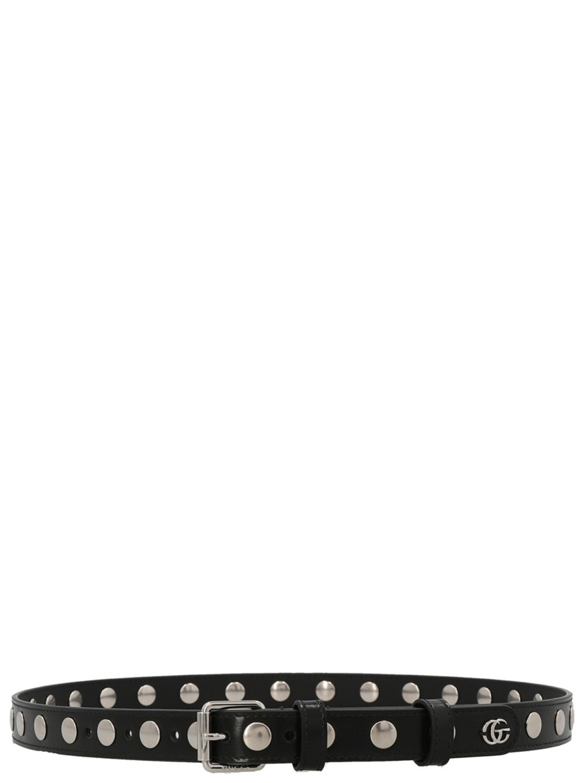 Gucci Studded Leather Belt In Black