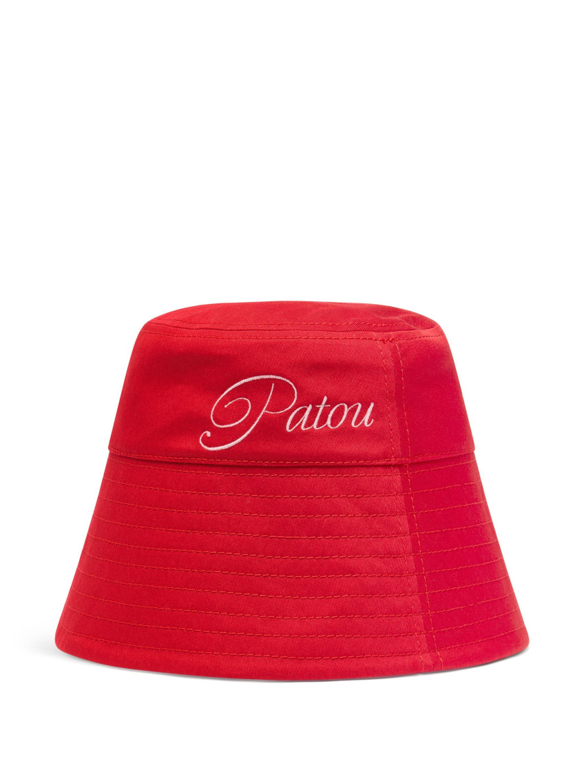 Patou Logo Embroidered Bucket Hat In Red