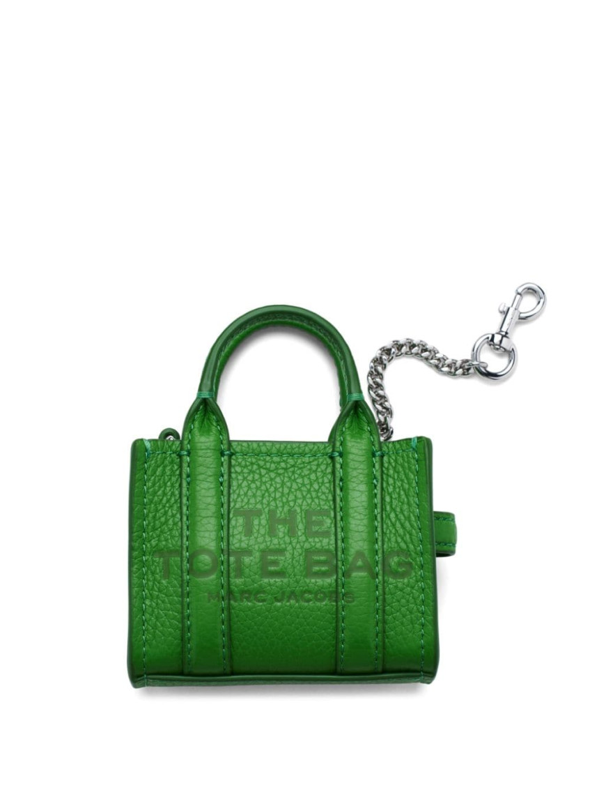 Marc Jacobs Green The Nano Tote Key Holder In Green