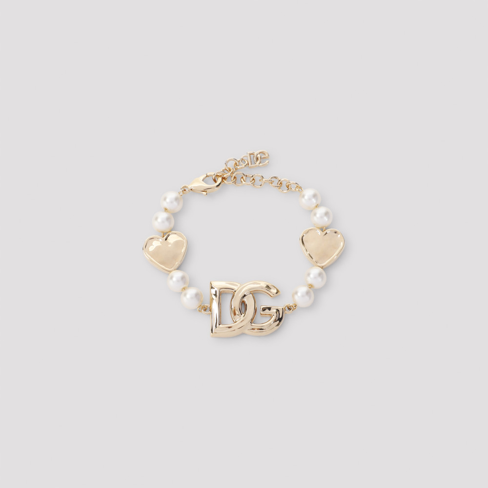 Dolce & Gabbana Elegant Brass And Plastic Women's Bracelet In Golden