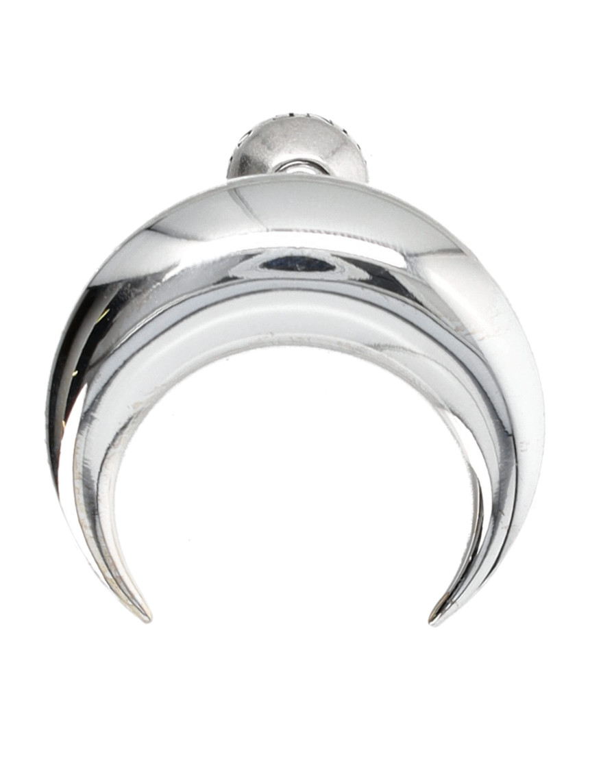Marine Serre Silver Plated Moon Stud