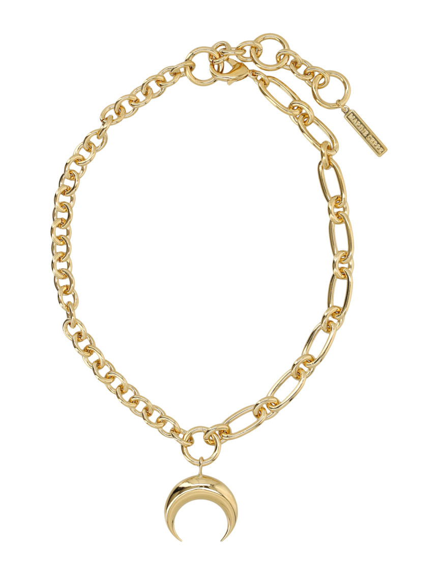 Marine Serre Crescent Moon Charm Necklace Chain