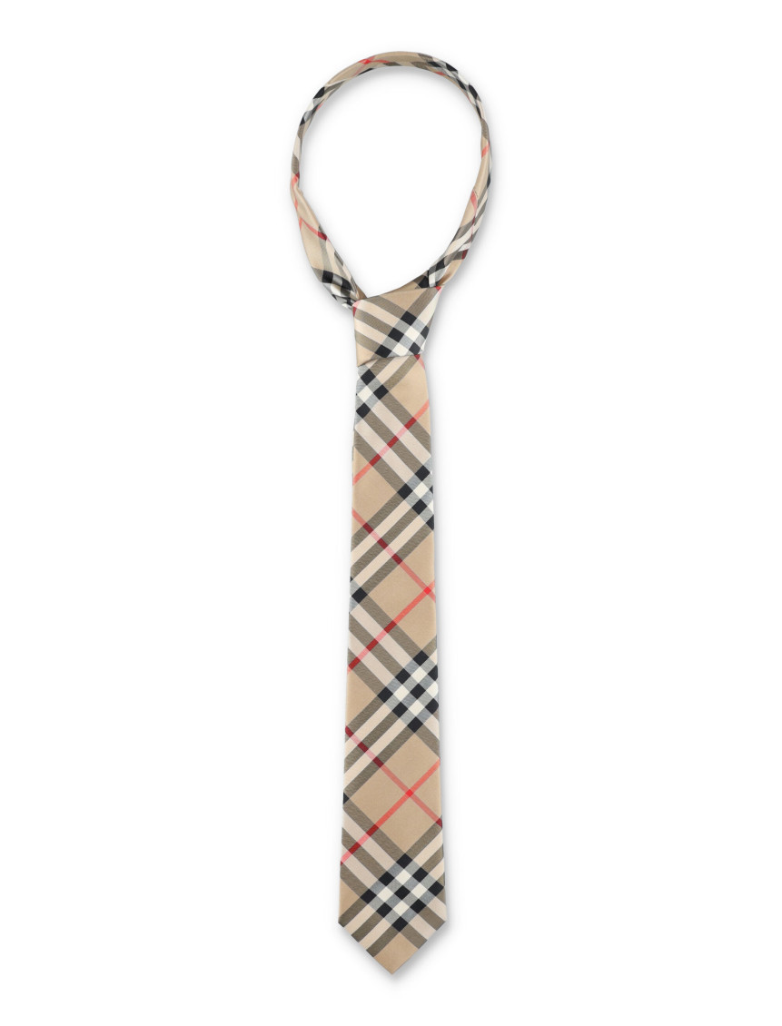 Burberry Manston Slik Tie In Beige
