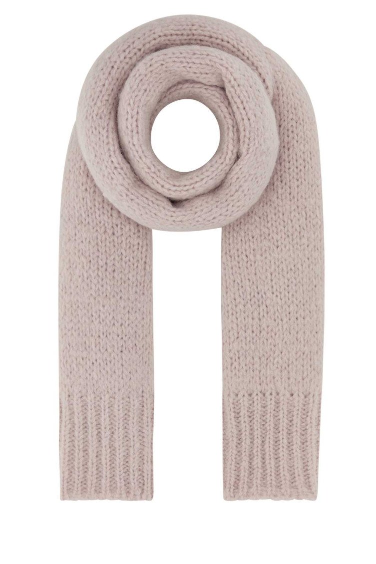 Jil Sander Soft Mohair Blend Scarf With Knit Texture In Pink