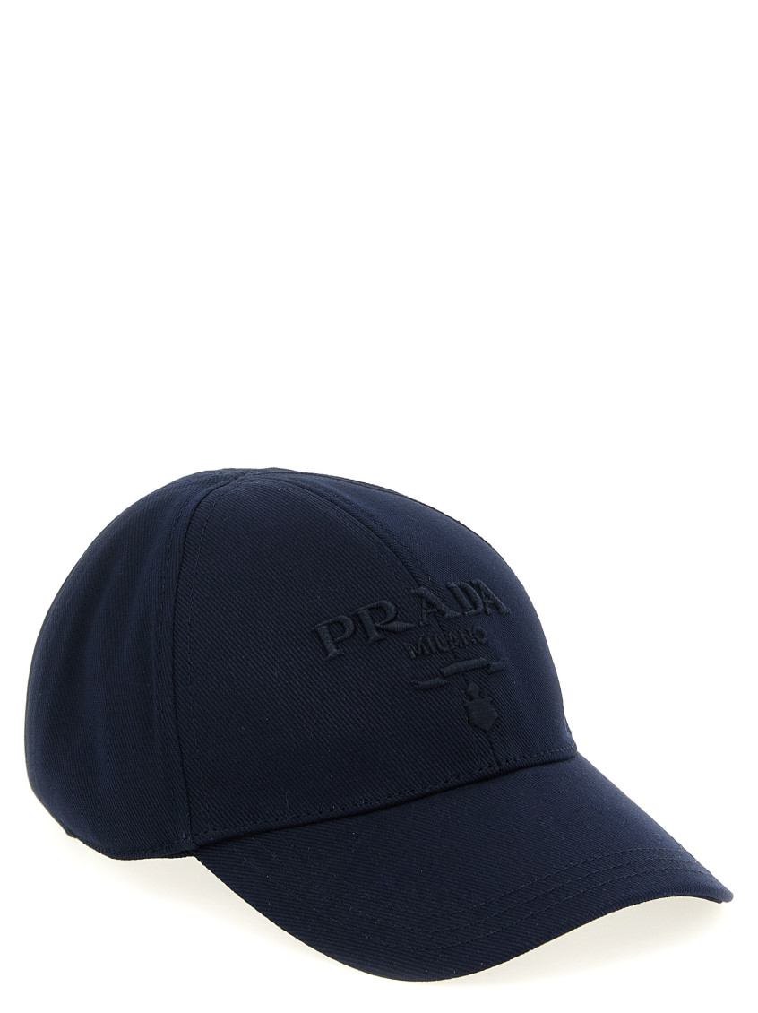 ??Prada Embroidered Logo Baseball Cap Prada Embroidered Logo Baseball Cap in Black | Lyst Canada main image 3