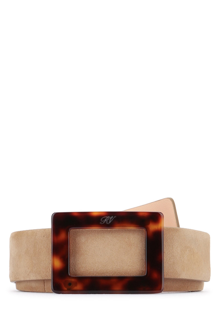 Roger Vivier Belle Vivier Turtle Buck Belt P.30 In Neutral