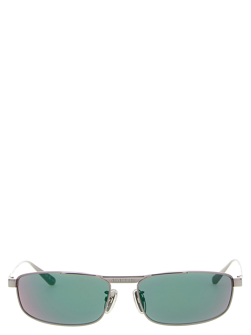 Balenciaga Multicolor Rectangle Sunglasses In Multi