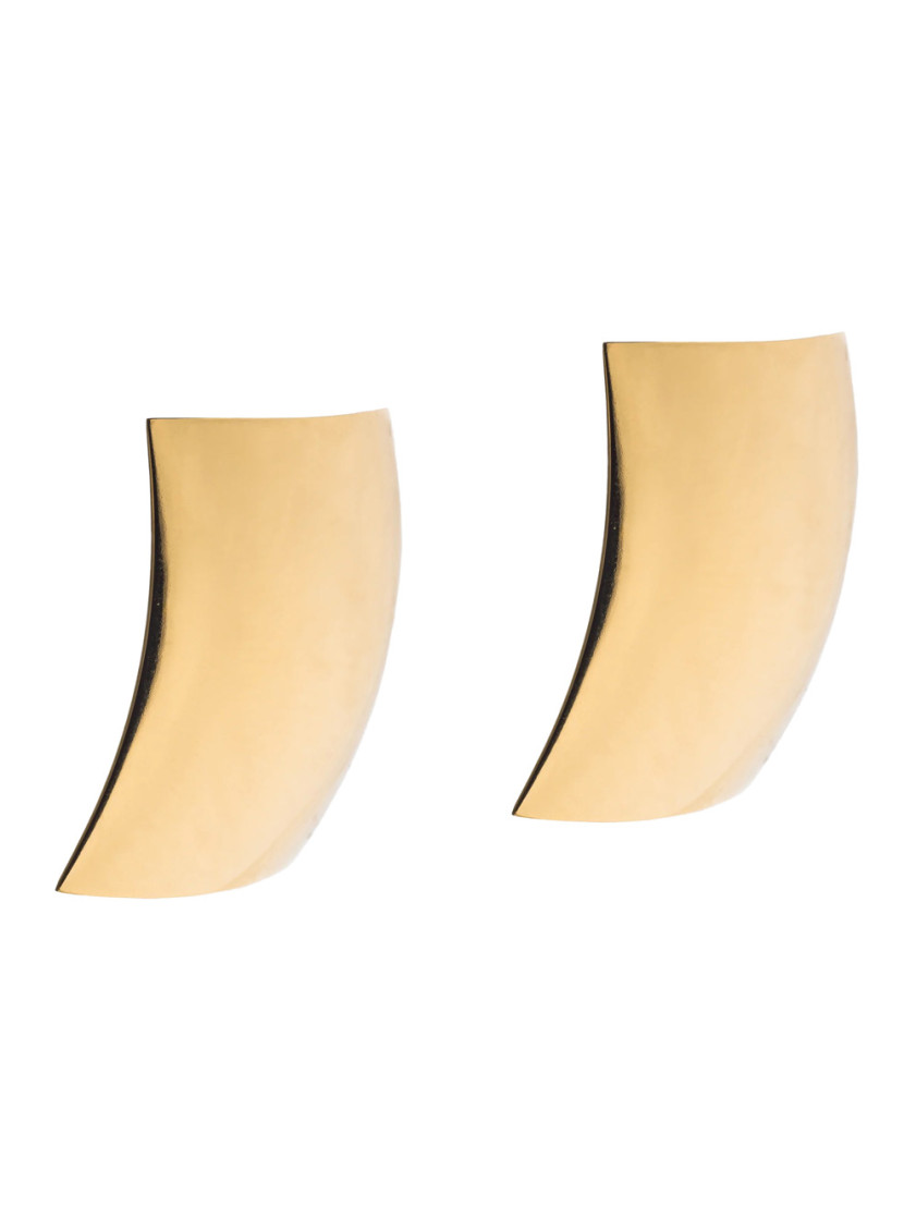 Federica Tosi Gold Emily Metallic Earrings In Gold