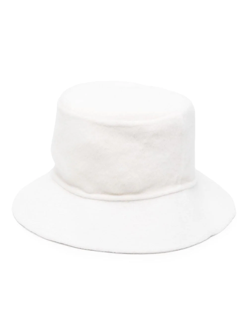 P.a.r.o.s.h Wide-brim Wool Bucket Hat In White