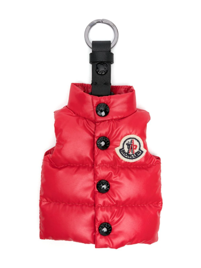 Moncler Gilet-shaped Keyring In Red