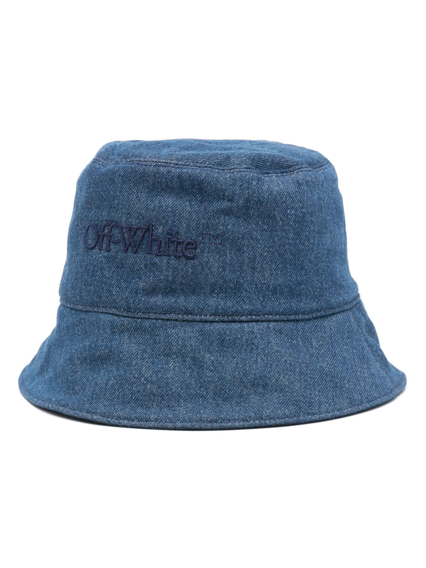 Off-white Bookish Denim Bucket Hat In Denim