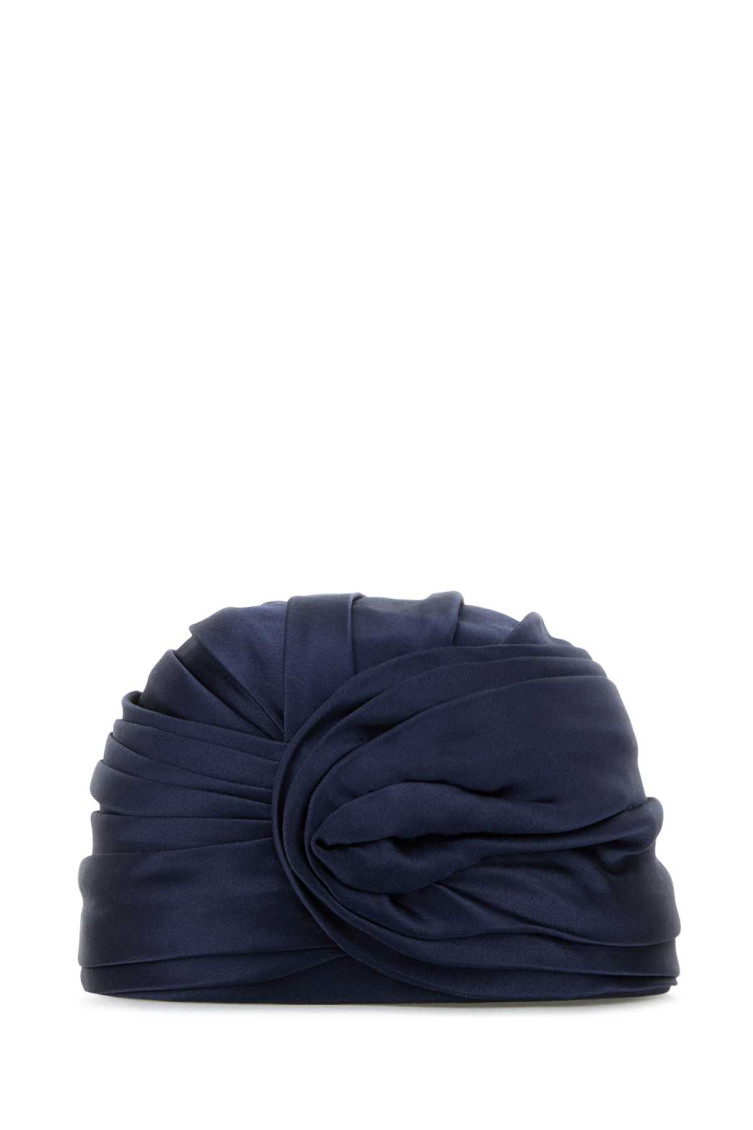 Valentino Twisted Satin Turban Finish In Blue