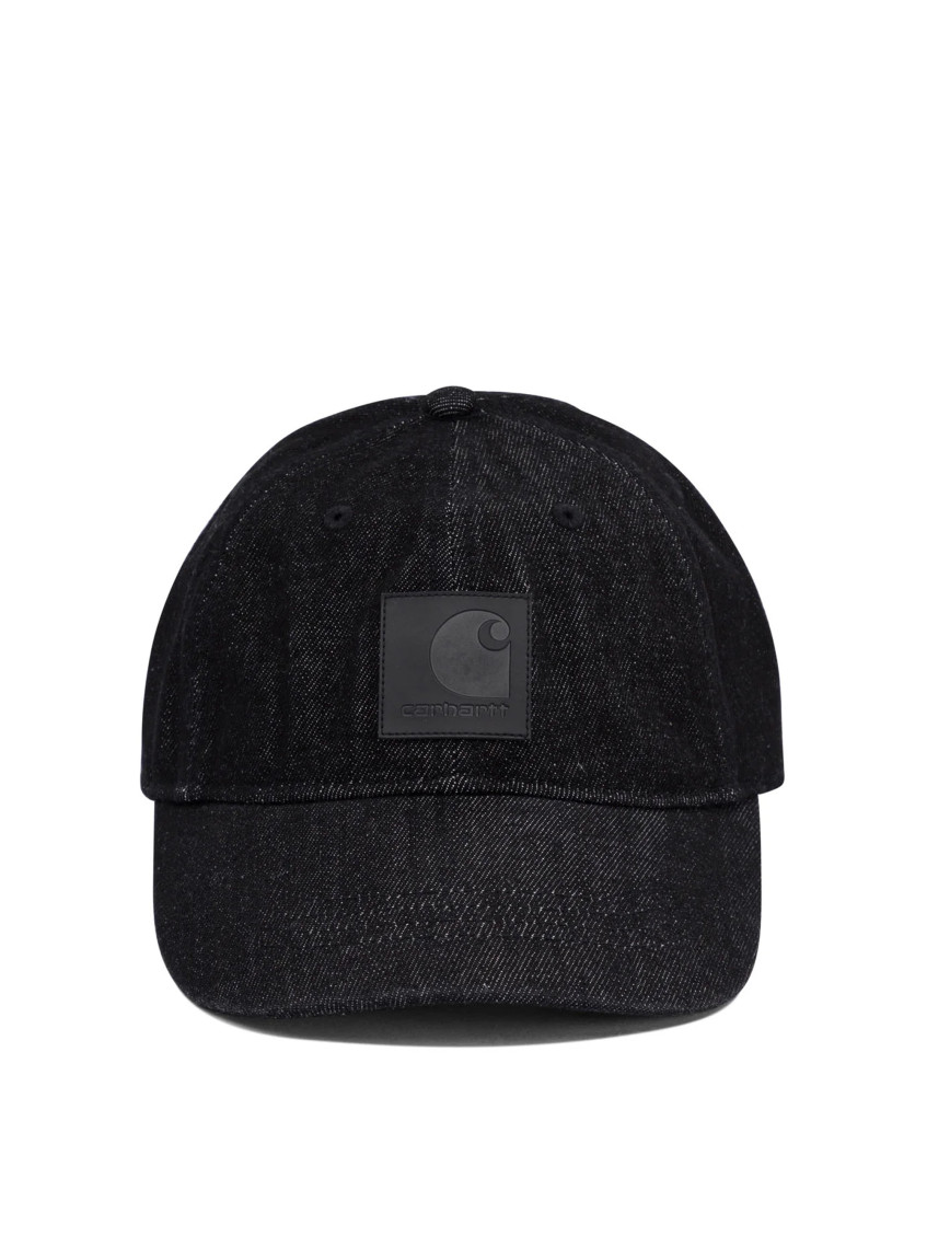 Carhartt Black Logo Baseball Cap In Black