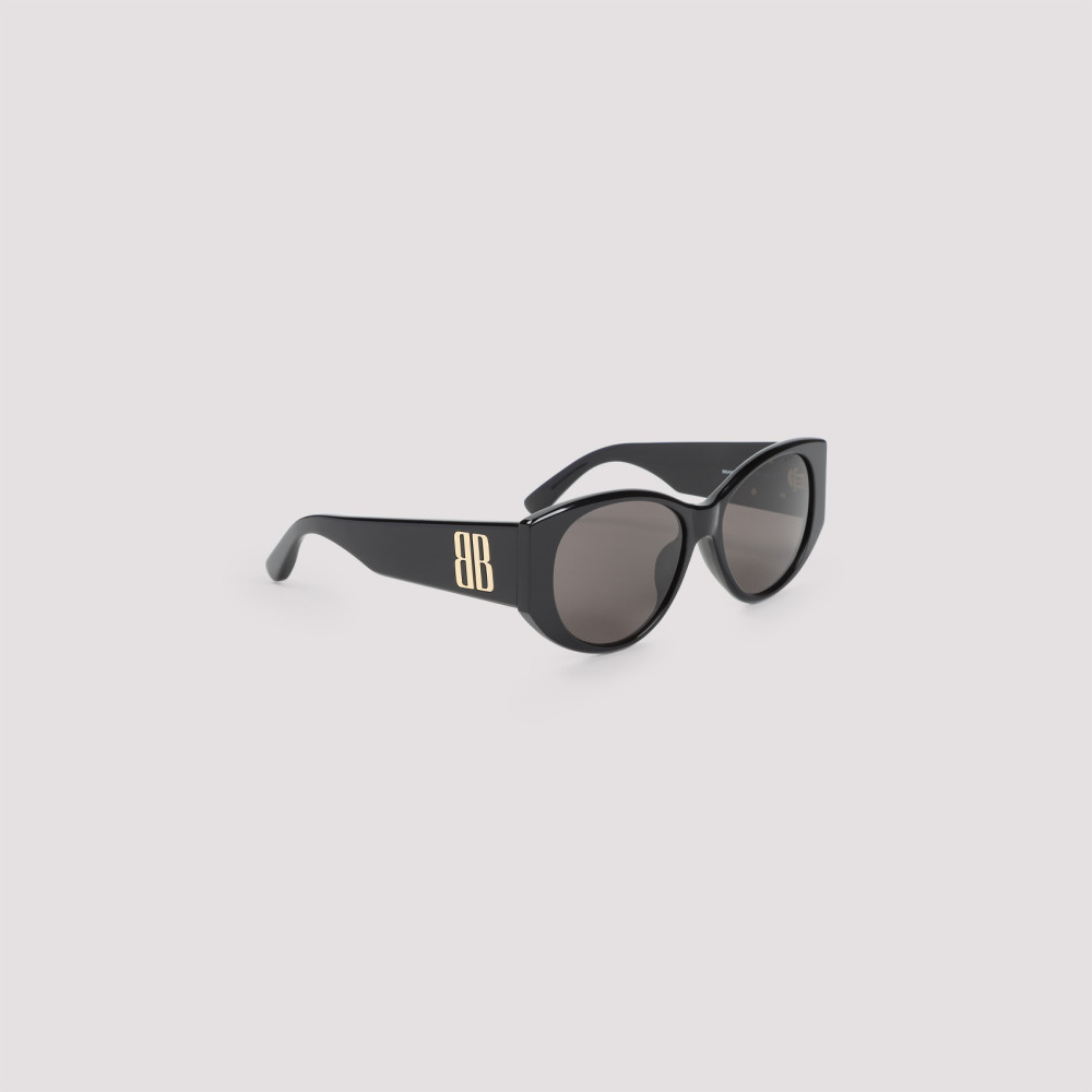 Balenciaga Cat-eye Acetate Sunglasses With Distinctive Logo In Black
