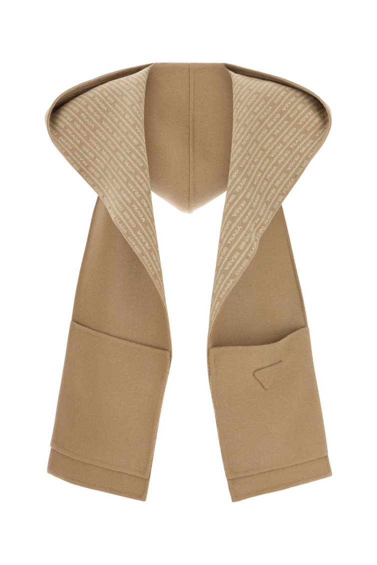 Prada Women's Wool Scarf In Beige