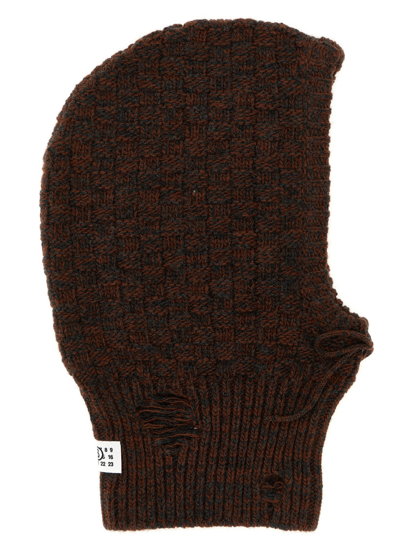 Mm6 Maison Margiela Mm6 By Maison Margiela Distressed Wool Balaclava In Multi