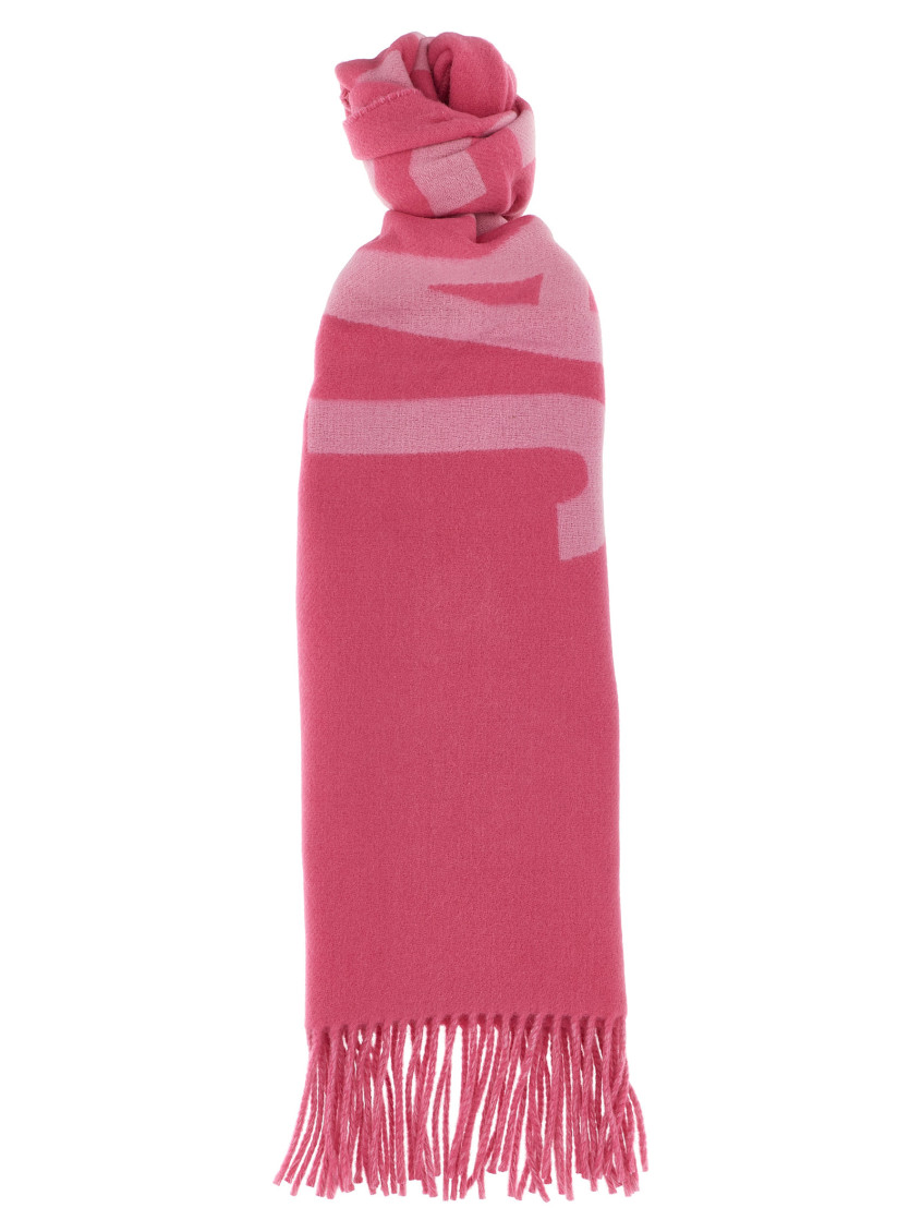 Jacquemus Soft Fringe Detail Scarf In Pink