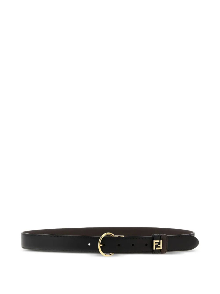 Fendi Pin Buckle Leather Reversible Belt Accessories In Black