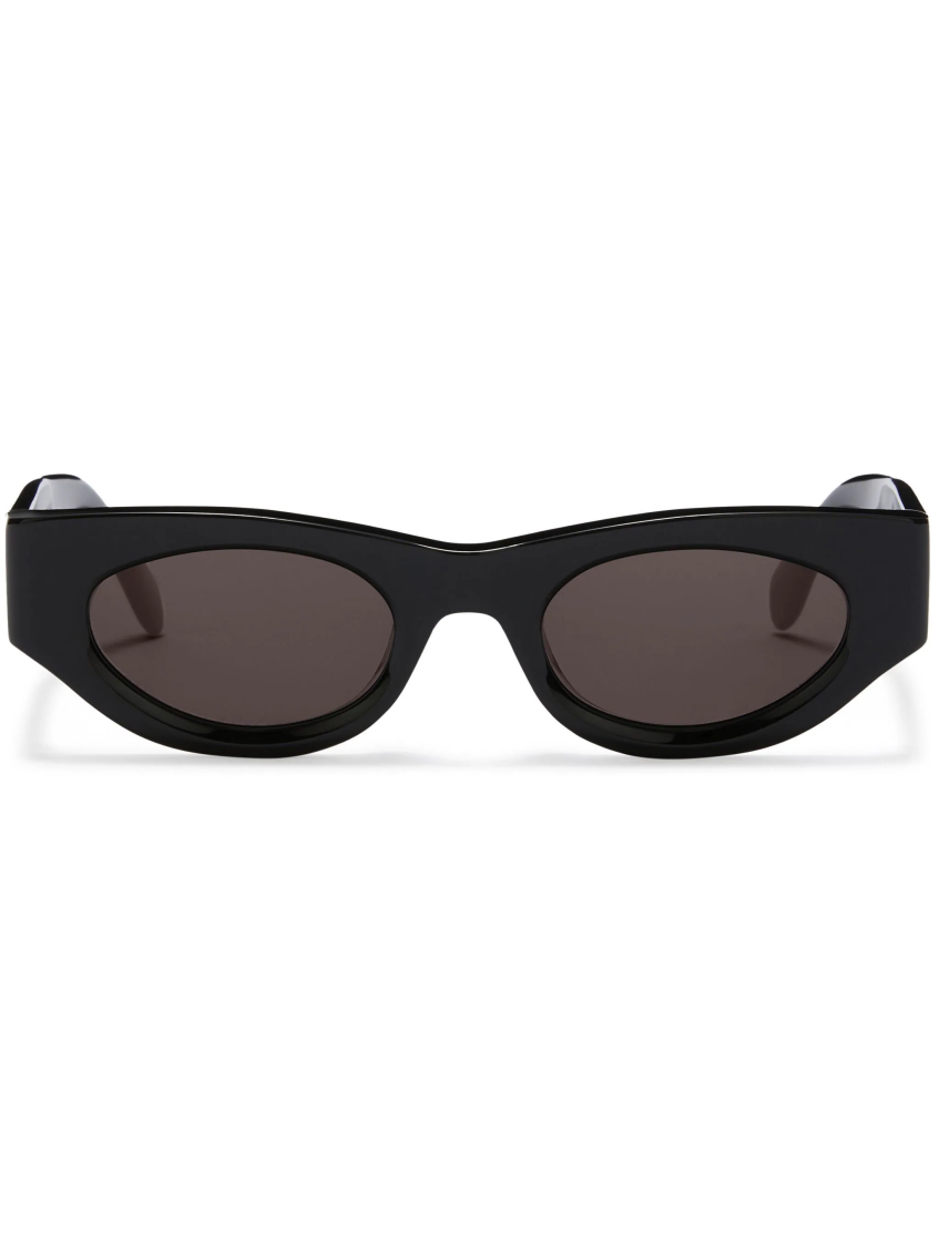 Palm Angels Oval Frame Griffith Sunglasses With Dark Lenses In Black