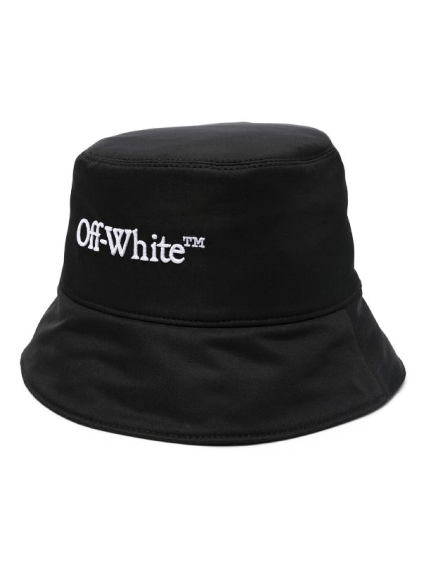 Off-white Off White Cappello Bucket Con Ricamo In Black